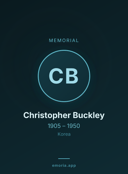 Memorial portrait of Christopher Buckley