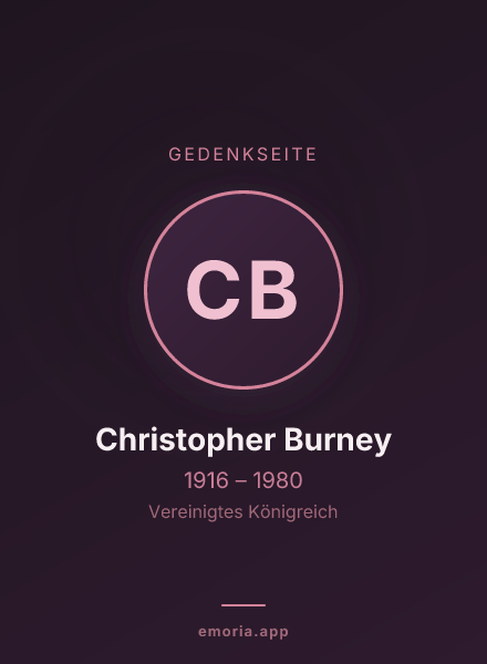 Gedenkportrait von Christopher Burney