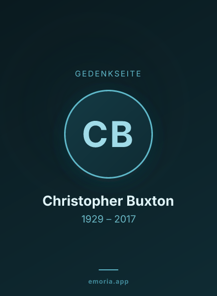 Gedenkportrait von Christopher Buxton