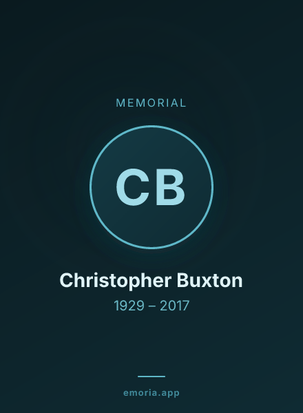 Memorial portrait of Christopher Buxton