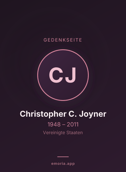Gedenkportrait von Christopher C. Joyner