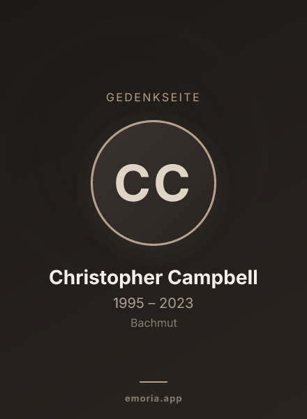 Gedenkportrait von Christopher Campbell