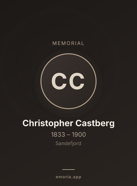 Memorial portrait of Christopher Castberg