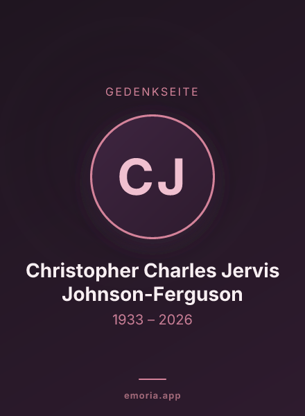 Gedenkportrait von Christopher Charles Jervis Johnson-Ferguson