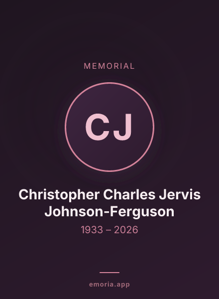 Memorial portrait of Christopher Charles Jervis Johnson-Ferguson