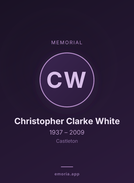 Memorial portrait of Christopher Clarke White