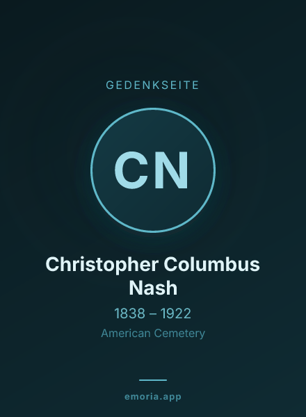 Gedenkportrait von Christopher Columbus Nash
