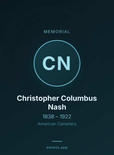 Memorial portrait of Christopher Columbus Nash