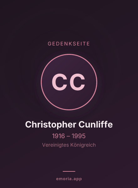 Gedenkportrait von Christopher Cunliffe