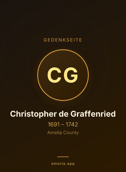 Gedenkportrait von Christopher de Graffenried