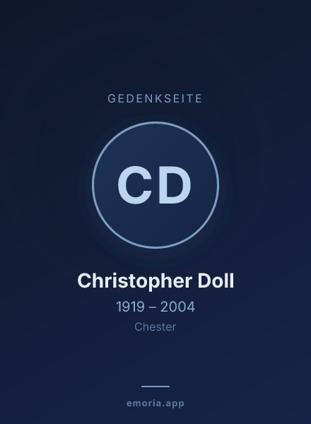 Gedenkportrait von Christopher Doll
