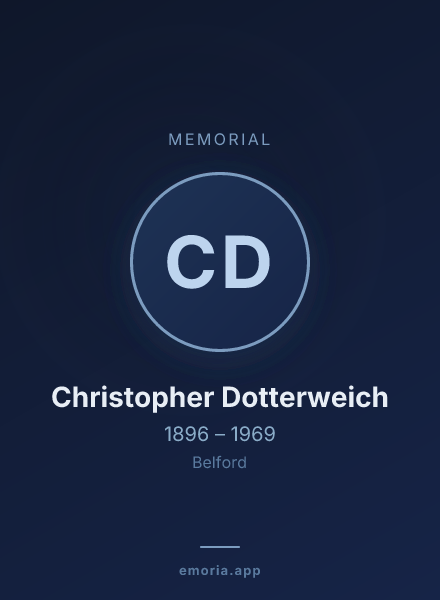 Memorial portrait of Christopher Dotterweich