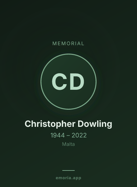Memorial portrait of Christopher Dowling