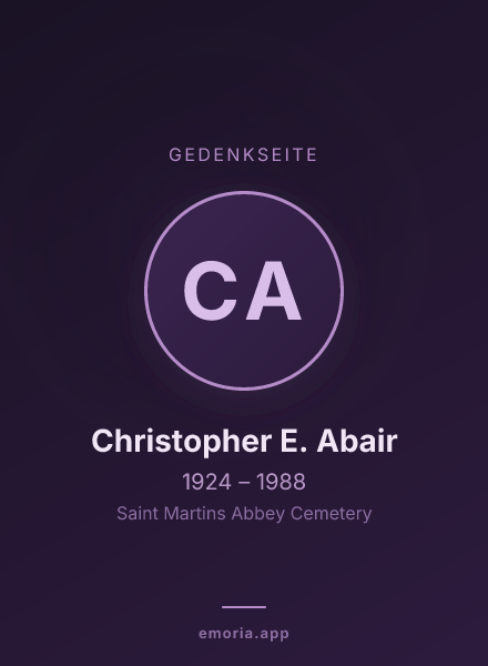Gedenkportrait von Christopher E. Abair