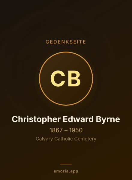 Gedenkportrait von Christopher Edward Byrne