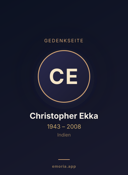 Gedenkportrait von Christopher Ekka