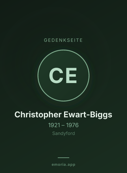 Gedenkportrait von Christopher Ewart-Biggs