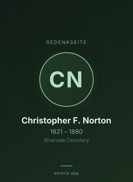 Gedenkportrait von Christopher F. Norton