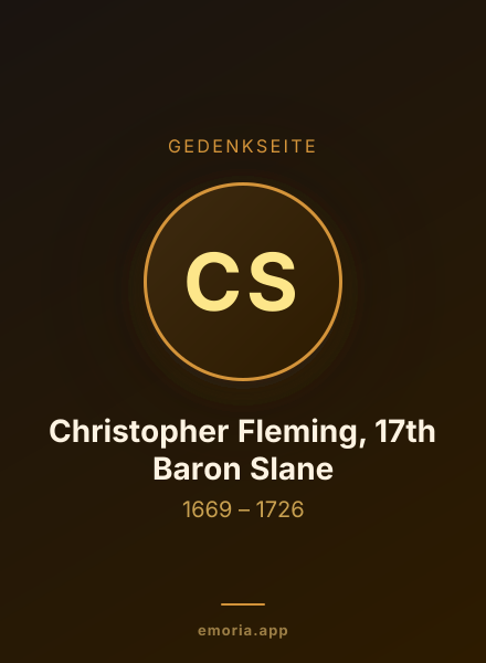 Gedenkportrait von Christopher Fleming, 17th Baron Slane