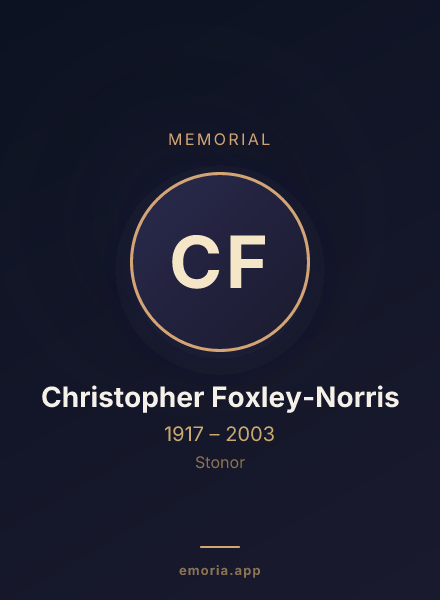 Memorial portrait of Christopher Foxley-Norris