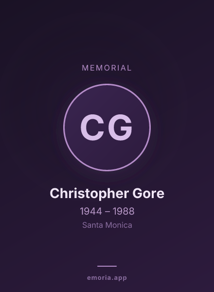 Memorial portrait of Christopher Gore