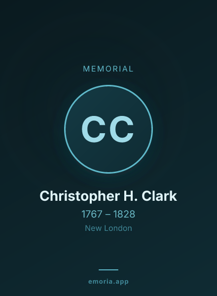 Memorial portrait of Christopher H. Clark