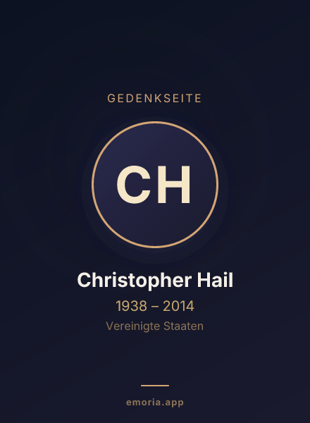 Gedenkportrait von Christopher Hail