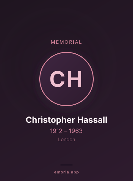Memorial portrait of Christopher Hassall