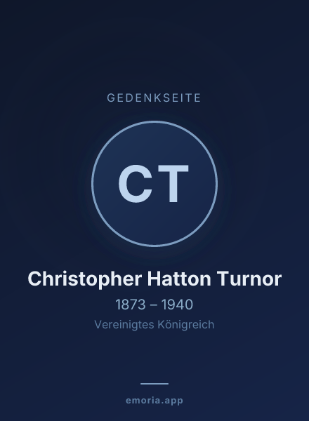 Gedenkportrait von Christopher Hatton Turnor