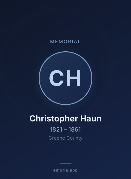 Memorial portrait of Christopher Haun