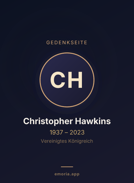 Gedenkportrait von Christopher Hawkins