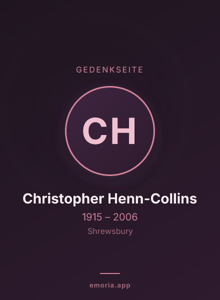 Gedenkportrait von Christopher Henn-Collins