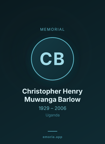 Memorial portrait of Christopher Henry Muwanga Barlow
