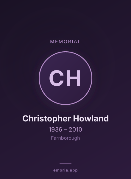 Memorial portrait of Christopher Howland