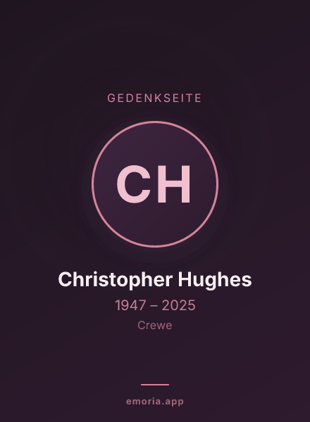 Gedenkportrait von Christopher Hughes