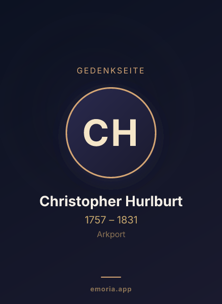 Gedenkportrait von Christopher Hurlburt