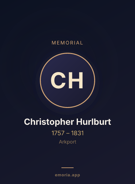 Memorial portrait of Christopher Hurlburt