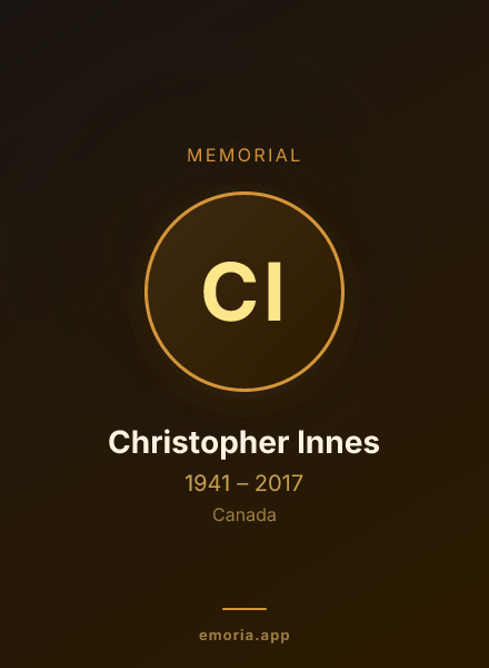 Memorial portrait of Christopher Innes