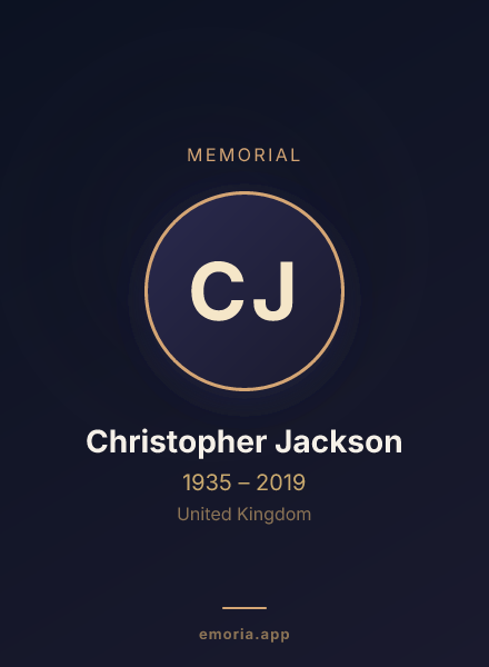 Memorial portrait of Christopher Jackson