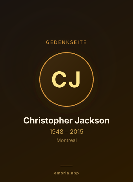 Gedenkportrait von Christopher Jackson