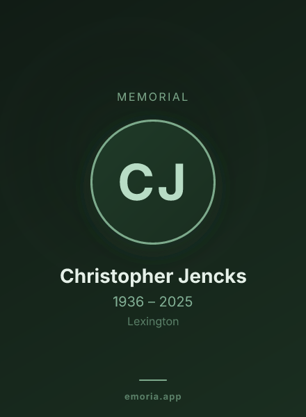 Memorial portrait of Christopher Jencks