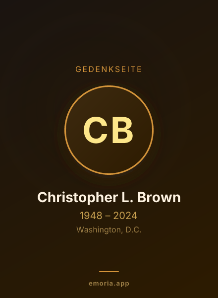 Gedenkportrait von Christopher L. Brown