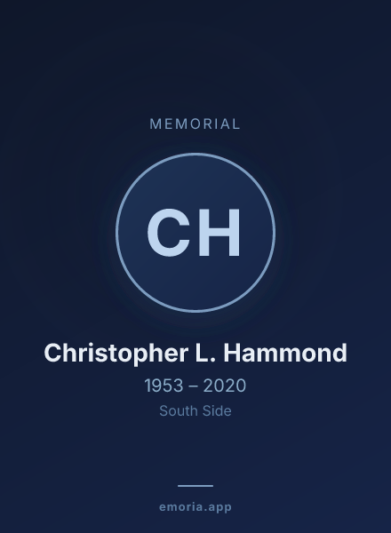 Memorial portrait of Christopher L. Hammond