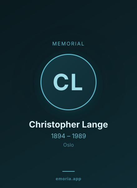 Memorial portrait of Christopher Lange