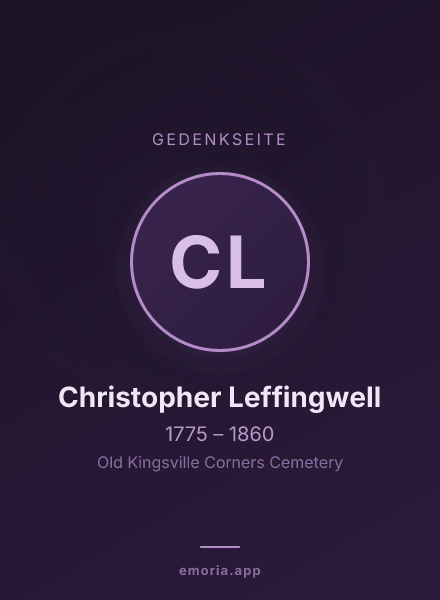 Gedenkportrait von Christopher Leffingwell