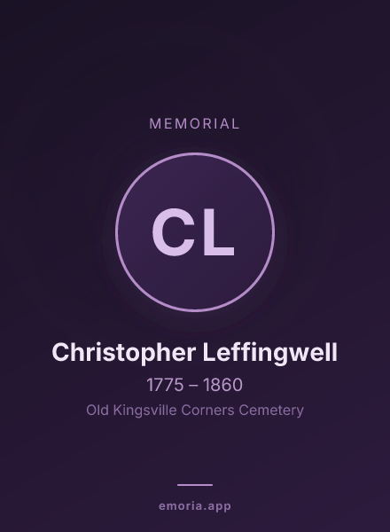 Memorial portrait of Christopher Leffingwell