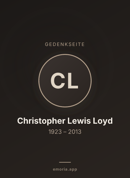 Gedenkportrait von Christopher Lewis Loyd