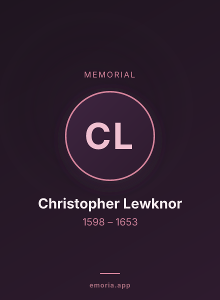 Memorial portrait of Christopher Lewknor