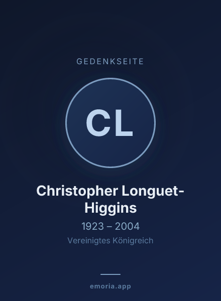 Gedenkportrait von Christopher Longuet-Higgins