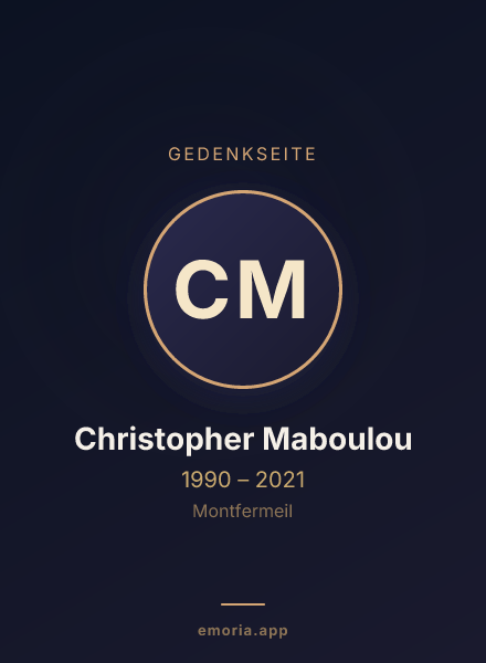 Gedenkportrait von Christopher Maboulou